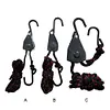 Adjustable Hanging Lanyard Tent Lamp Lifting Pulley Hook (3/8 inch Metal)