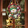 (US Local) DIY Xmas Diamond Painting Ornament with Clock Function Creative Craft