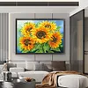 Cross Stitch Full Embroidery Beads Printed 11CT Sunflower(65x50cm)