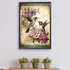 Hummingbird  Flowers-Paint by Numbers Acrylic Painting 40*60CM(Poster style）