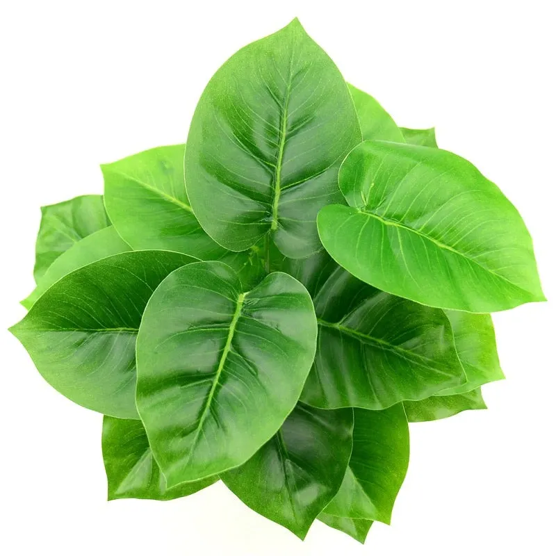 1 Bouquet/18 Leaves Artificial Scindapsus for Wedding Home Decorations Fake Simulation Bonsai Tree Plant Accessories