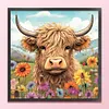 Daisy And Yak Highland Cow -11CT Stamped Cross Stitch 40*40cm/15.75*15.75in