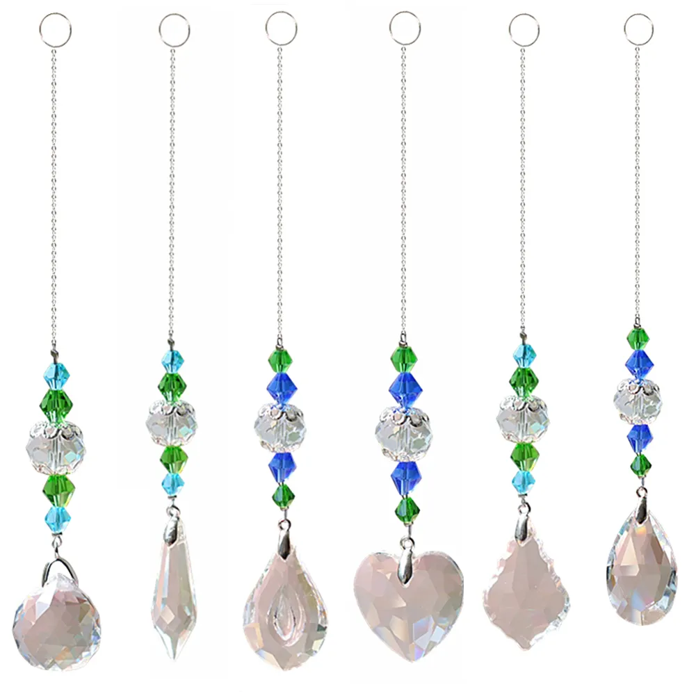 DIY Crystal Glass Clear Chandelier Pendant Faceted Prism Part Hanging Decor