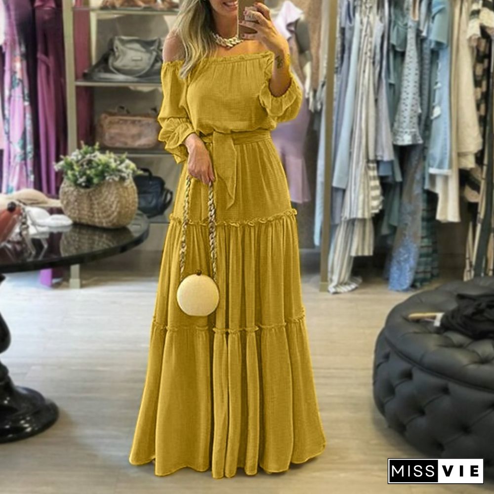Womens Bohemian Long Maxi Dress