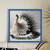 (Multi Style)Piano Girl-Full Embroidery 3 strands 11CT Stamped Cross Stitch-50*50CM