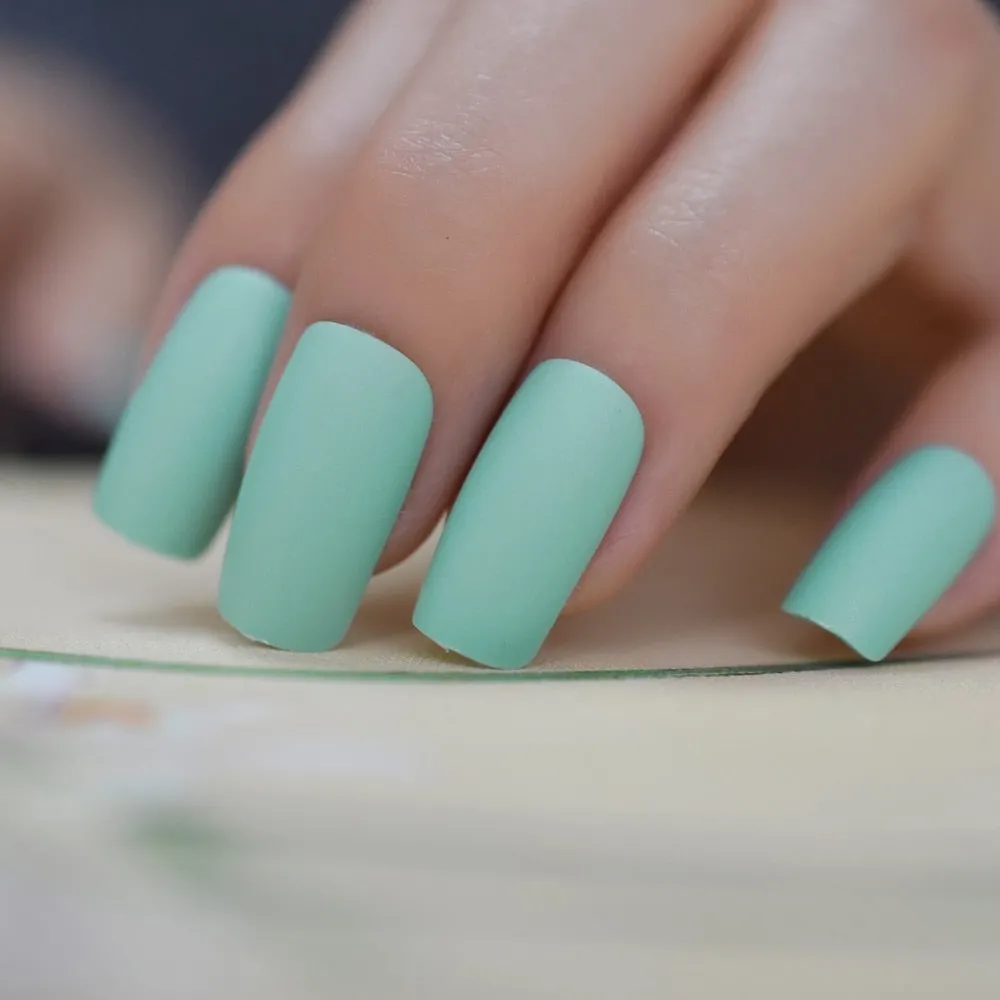 Nail Art Salon Oval Acrylic French Nail Kit Real Medium Length Grace Oval Fake Nails French 24 Tips-Nail Inspo