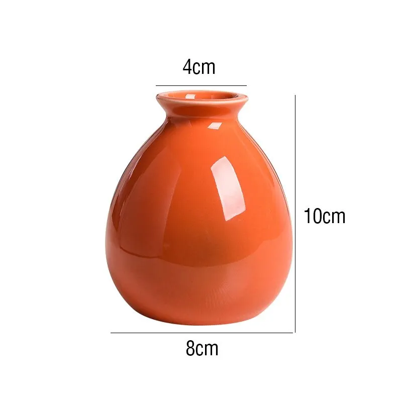 Ceramic Vase Mini Ornaments Simple Nordic Style Living Room Flower Arrangement Floral Bedroom Dried Flower Decorations