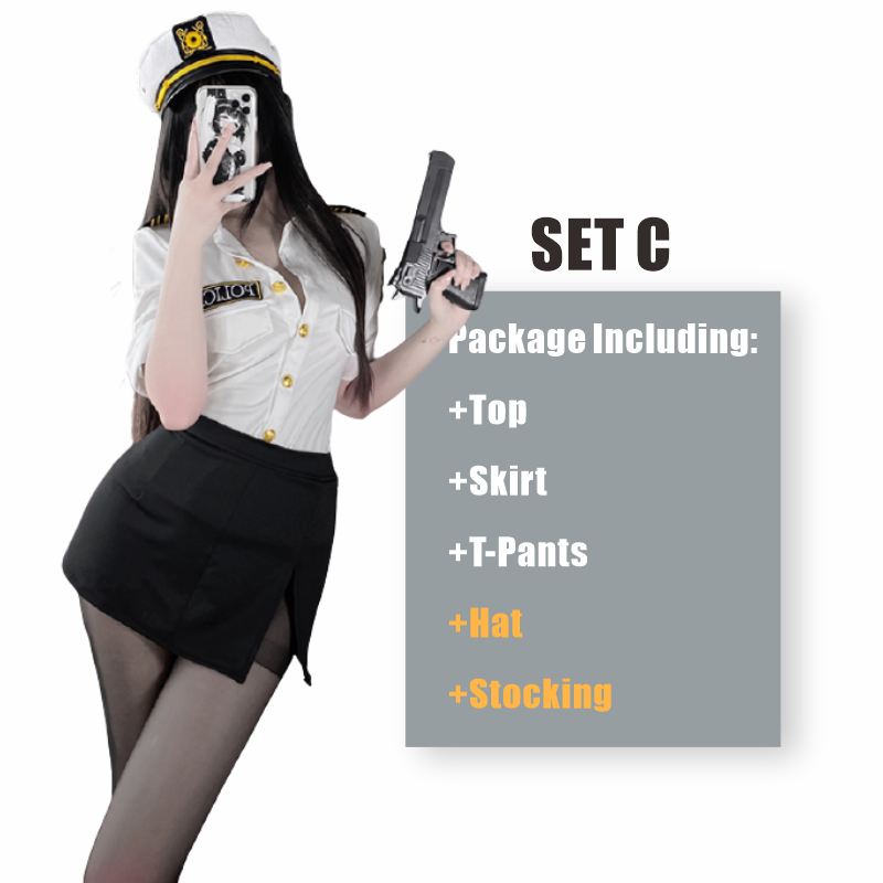 Billionm OJBK Police Woman Officer Uniform Sexy Secretary Erotic Outfit Smooth Stretch Dress Lingerie Policewoman Couple Costumes 2022NEW