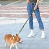 Dog Walking Waist Bag Adjustable Length Dual Handles Pet Supplies (Green)
