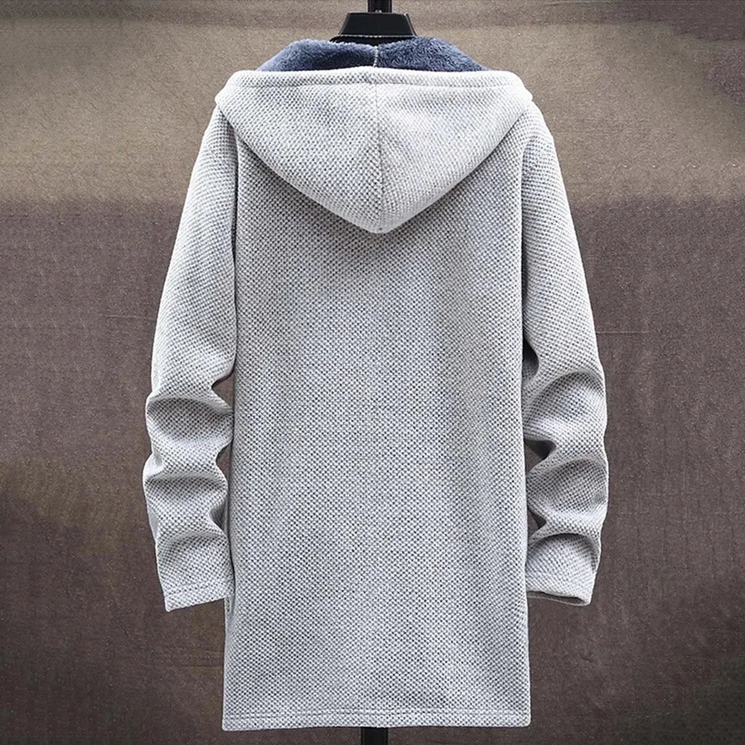 Men'S Plush Thick Knitted Sweater Coat Cardigan