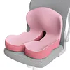 Memory Foam L-Shaped Integrated Seat Cushion with Lumbar Support Sitting Pillow