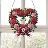 Valentine Day 2D Flat DIY Diamond Art Pendant Diamond Painting Set (Wreath)