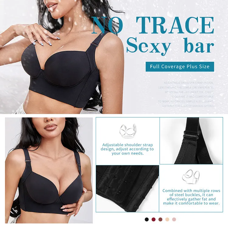 Deep Cup Bra Hide Back Fat With Shapewear Incorporated（Buy 1 Get 1 Free）(2 PACK)