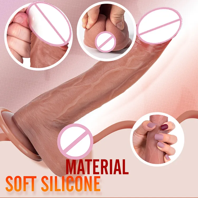 Realistic Dildo Wireless Retractable Vibrating Stick Adult Sex Toy