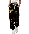 Women's Christmas Loose Casual Print Drawstring Jogger Pants