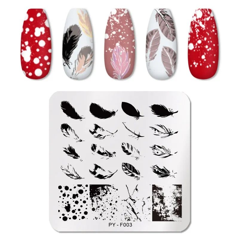 PICT YOU Nail Stamping Plates Flower Plant Pattern Nail Art Plate Stencil Stainless Steel Line Pictures Theme Image Plates Mold-Nail Inspo