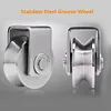 2Pcs V Type Groove Wheel Stainless Steel Gate Roller Wheel for Gym Equipment