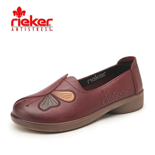 Buty sk&oacute;rzane RIEKER&reg; 2024 z miękką podeszwą i wykończeniem antypoślizgowym