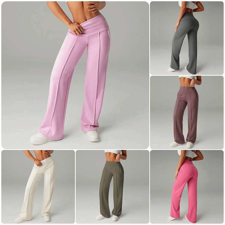 💗ULTIMO GIORNO DI SALDI 68% DI SCONTO⚡OLTRE 50.000 PEZZI VENDUTI💕Pantaloni da donna semplici a gamba dritta e ampia