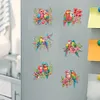 6Pcs Parrot Diamond Painting Fridge Magnet DIY Diamond Fridge Stickers
