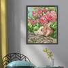 >SALE<Full Embroidery Cotton Thread 11CT Printed Fragrant Rabbit Cross Stitch 42x52cm