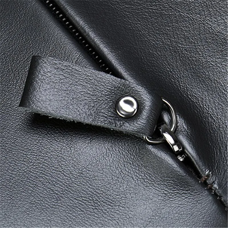 Irregular Shape Leather Zipper Daily Chest Bag Crossbody Packs