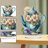 >SALE<2D Flat Flower Cup Print DIY Desktop Diamond Art Kits Bedroom Table Decoration