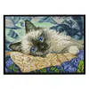 Blue Eyes Cat-14CT Stamped Cross Stitch Kit(30*21cm)