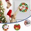 Diamond Painting Santa Snowman Christmas Wreath Pendant
