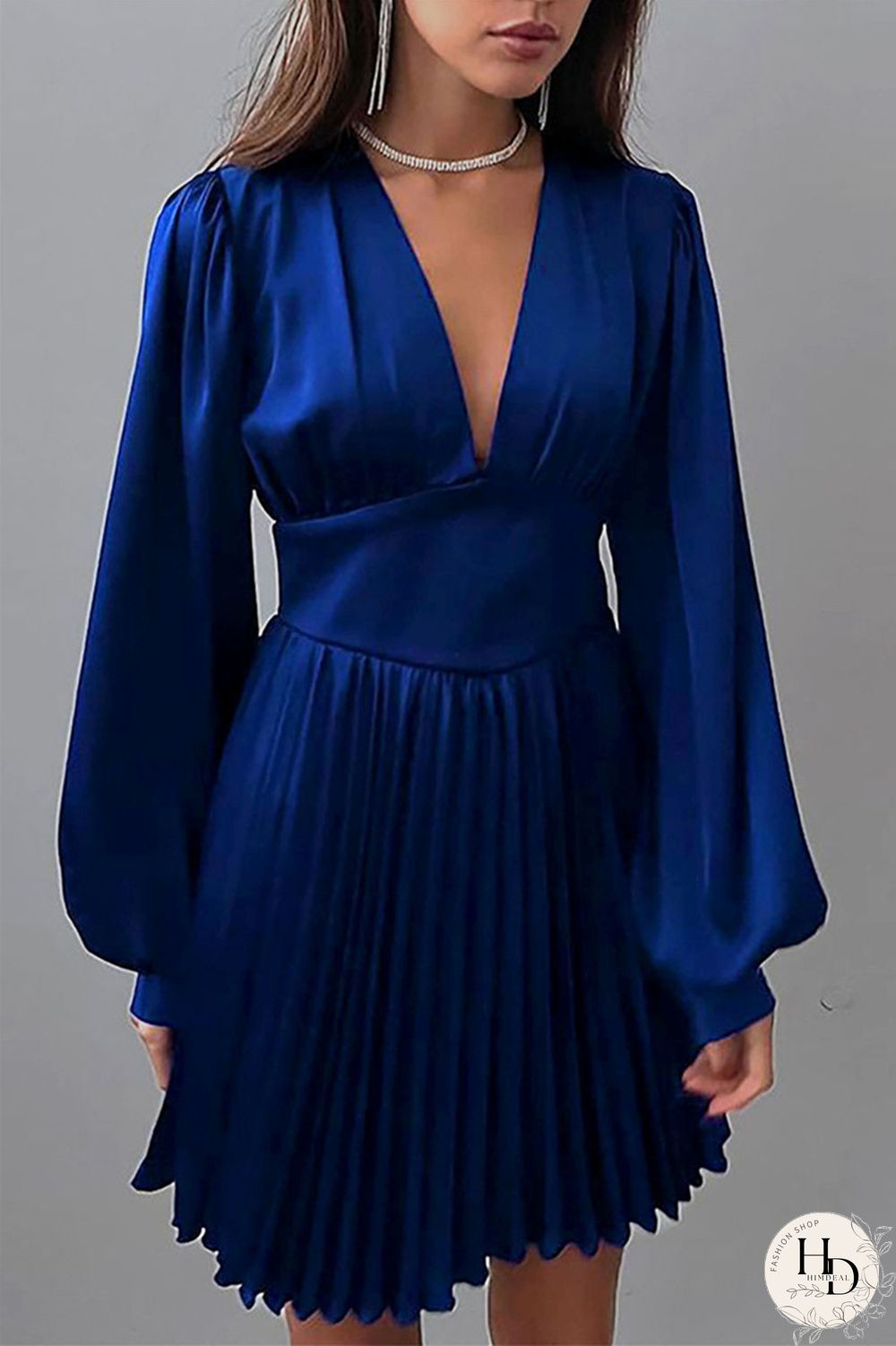 Burgundy Casual Solid Patchwork Fold V Neck Pleated Dresses