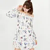 ONLY Brand 2018 NEW fashion sweet comfortable slash neck flare sleeves floral female dresses|117307531
