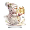 5D DIY Special Shape Diamond Painting Desk Ornament Snowman Decor Kit