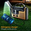 AM FM SW Emergency Power Bank SOS Alarm LED Light Hand Crank Solar Weather Radio