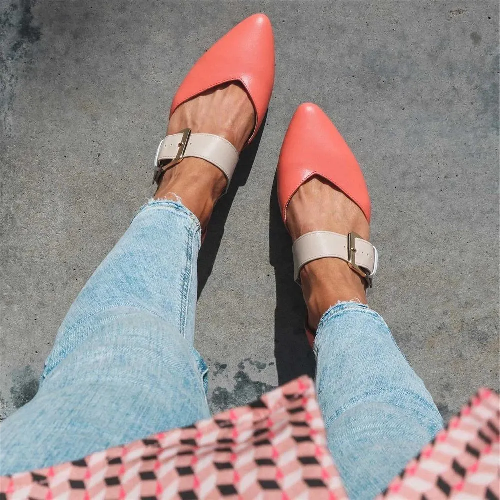 Women's Simple Buckle Casual High Heels