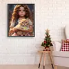 Girl Cat-Paint by Numbers Acrylic Painting 40*50CM