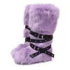 Women's Hot Trendy Y2K Style High Tube Lace-Up Furry Snow Boots
