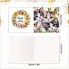 6Pcs Diamond Painting Garden Cat Greeting Cards Congratulations Cards & Gifts