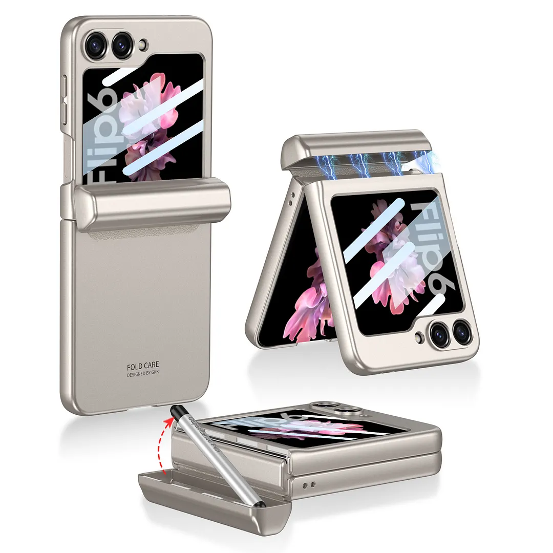 Samsung ZFlip5 /ZFlip6 Magnetic Hinge Hidden Pencil Case Phone Case