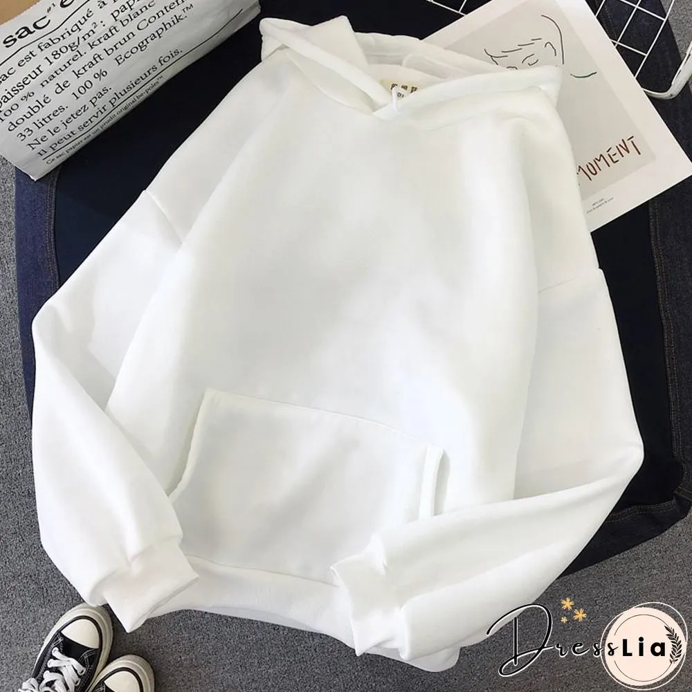 Harajuku Letter Print Hoodies Sweatshirt Spring Autumn Vintage Clothes for Women Korean Style Loose Streetwear Female Pullover