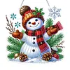 (US Local)Xmas Snowman Theme DIY Diamond Art Pendant Wall Door Decoration