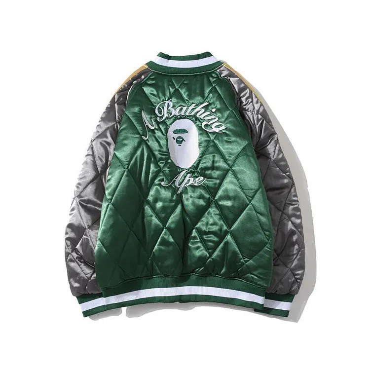 Shark Print Jacket Winter Baseball Cotton Clothing Cotton Coat Men's Clothing