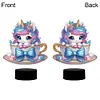 (US Local)Unicorn Diamond Painting Night Light Diamond Art Lamp Home Decoration Craft Kit