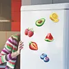 (US Local)6Pcs Acrylic Fruits Diamond Painting Fridge Magnet for Adults Beginners Craft Kit