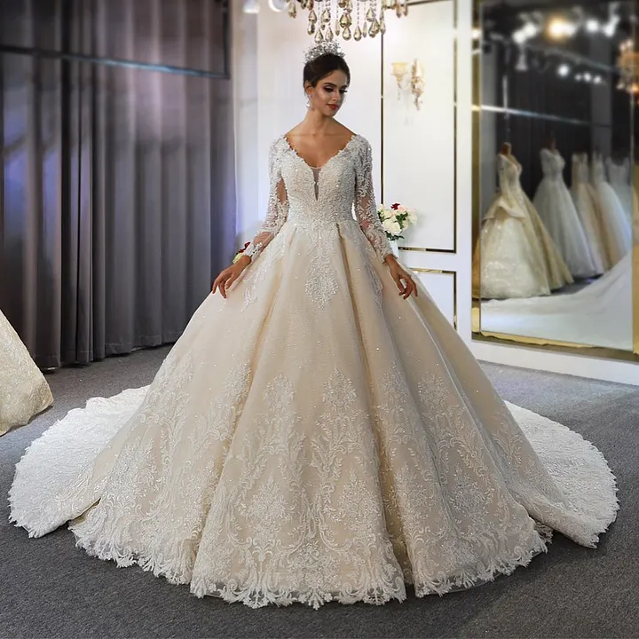 lace backless long sleeve wedding dress Ivory Rustic Wedding Dresses Backless Lace Long Sleeve Beach Wedding Dress AWD1198 main image 0