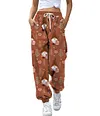 Women's Christmas Loose Casual Print Drawstring Jogger Pants
