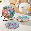 4PCS Acrylic Diamond Painted Placemats Eco-Friendly Placemat (Garden Butterfly)