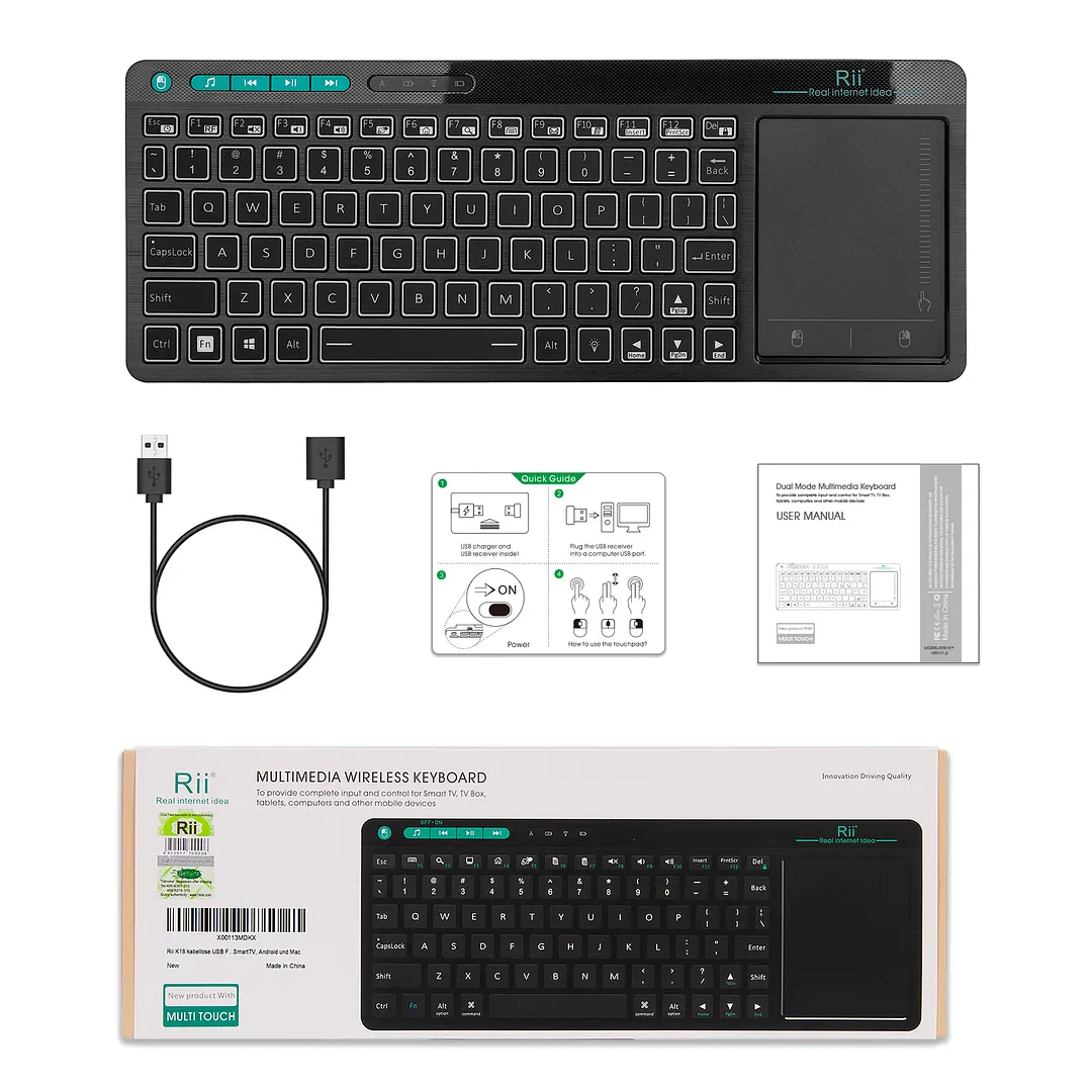 Rii RT518S Mini Bluetooth Wireless Keyboard
