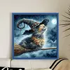 Broomstick Cat-11CT/14CT Stamped Cross Stitch 40*40cm