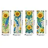 (US Local)4Pcs Special Shape Sunflower Feather Diamond Painting Bookmark Art Projects