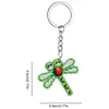 Dragonfly - Counted Bead Embroidery - Keychain